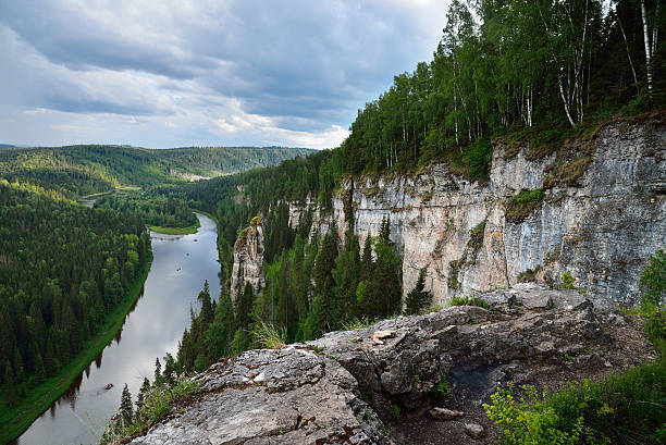 istock Beautiful river view from the top of the mountain 543188030