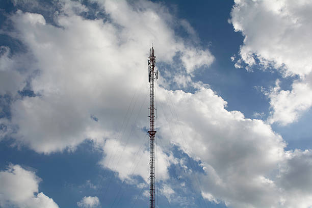 istock Antenna in rural Thailand on sky background. 543194686