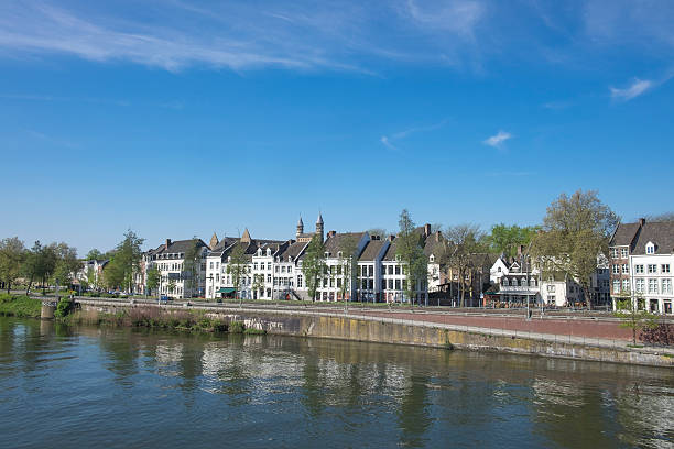 View on the city of Maastricht from the St. Servatius Bridge (or the Sint Servaasbrug).