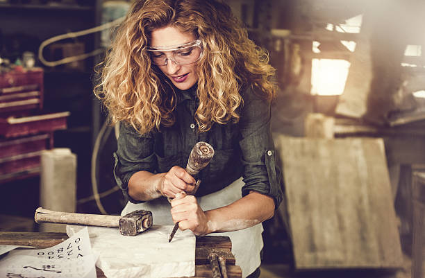 istock Stonecutter woman portrait 543196612