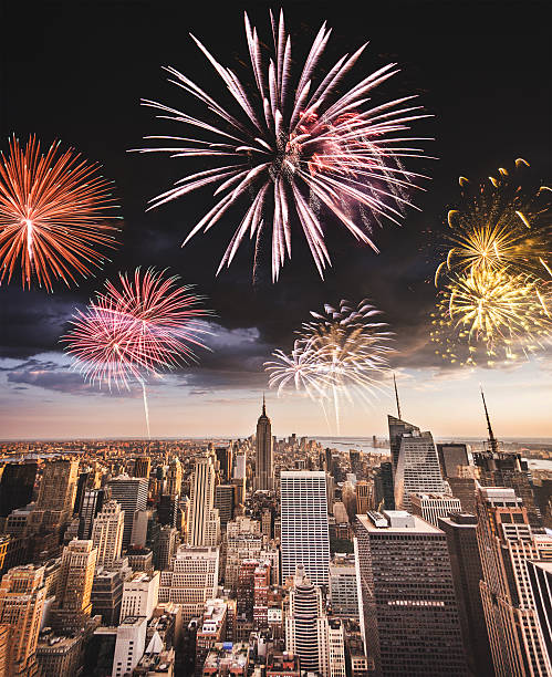 istock fireworks on new york city for a national day 543198324