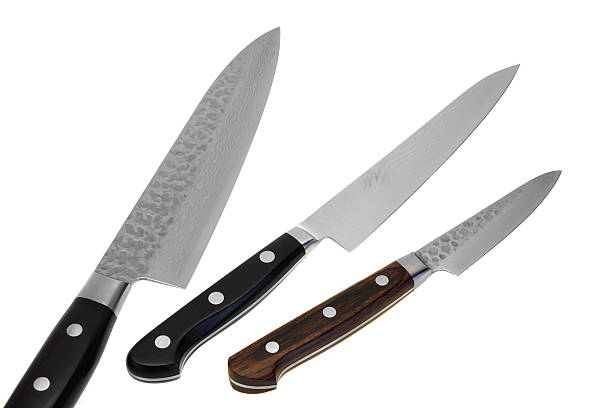 istock Three Multifunction Japanese Kitchen Or  Chief Knife Isolated On 543199186