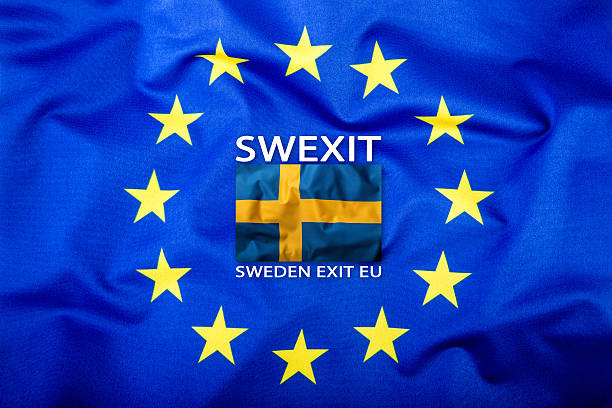 istock Swexit. Sweden Exit from  European Union. Sweden flag Eu Flag 543201778