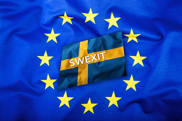 istock Swexit. Sweden Exit from  European Union. Sweden flag Eu Flag 543202780