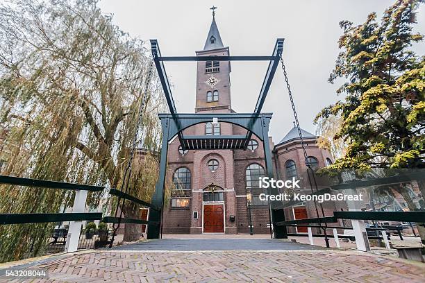 Cold Raining Wet Winter In Volendam Stock Photo - Download Image Now - Amsterdam, Ancient, Architecture