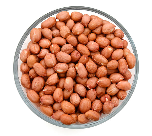 istock Dried peanut in glass bowl 543208256