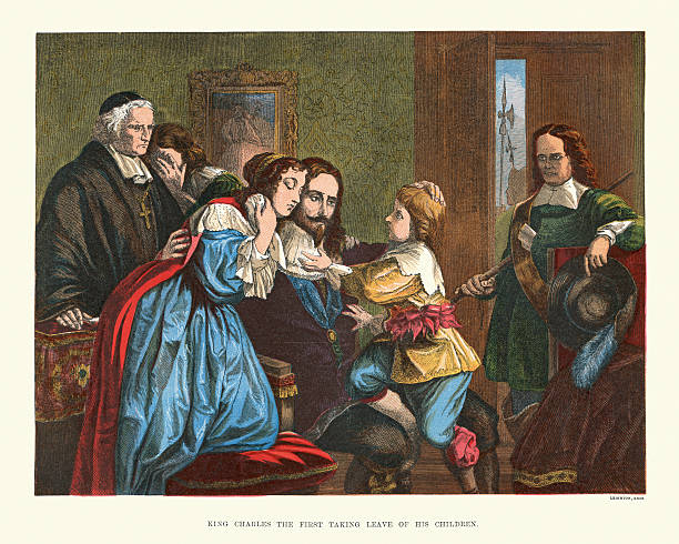 istock King Charles I taking leave of his children 543211096
