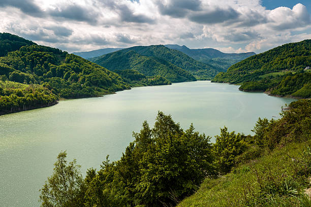 istock Dam lake between mountains 543212386