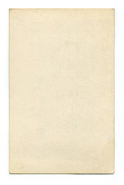 アンティークポストカード、クリッピングパスの空白 - yellowed ストックフォトと画像