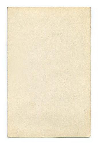 Blank antique postcard. The image includes a clipping path.