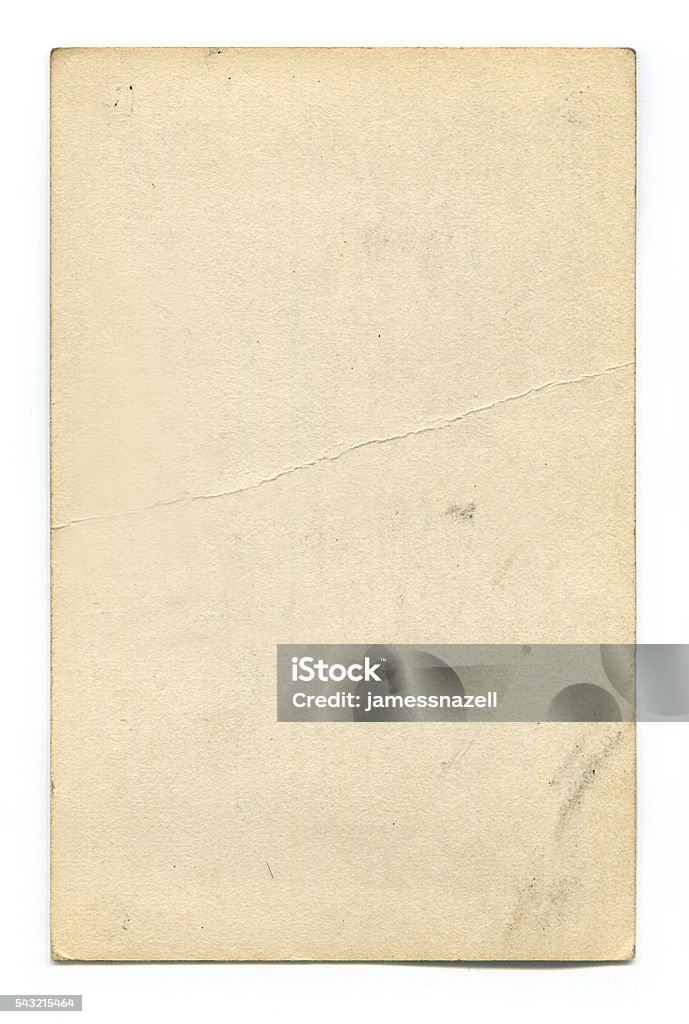 Antique blank postcard with clipping path Backgrounds Stock Photo