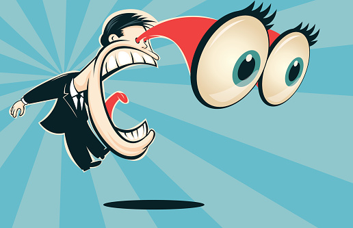 Man Screaming With Bulging Eyes Stock Illustration - Download Image Now -  Surprise, Awe, Shock - iStock