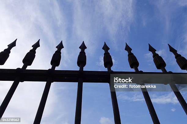 Old Iron Fence Stock Photo - Download Image Now - Armed Forces, Arrowhead, Black Color