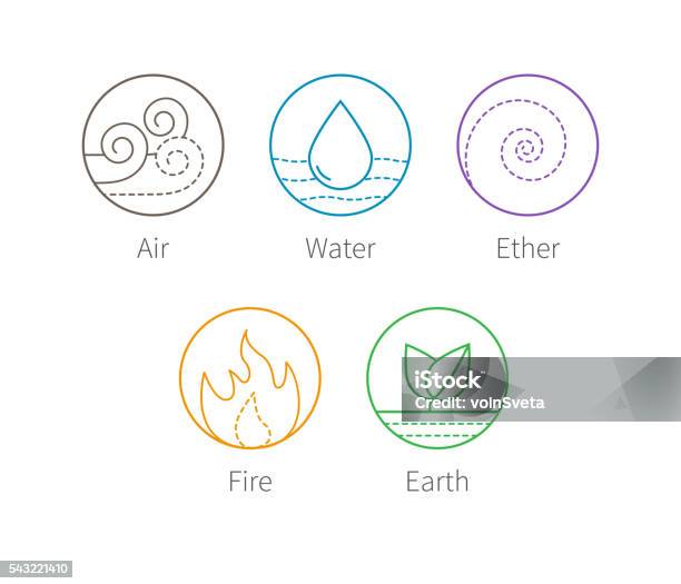 Ayurveda Vector Illustration Ayurvedic Elements Icons Stock Illustration - Download Image Now