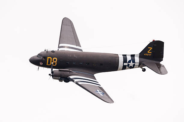 North Kingstown, USA June 10, 2016: The Douglas C-47 Skytrain at the Rhode Island National Guard Airshow.