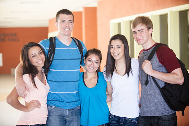 istock Group of Diverse Teen Students 543320950