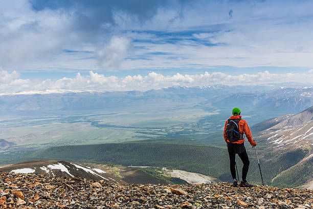 istock Man hiker on top of a mountain 543321010