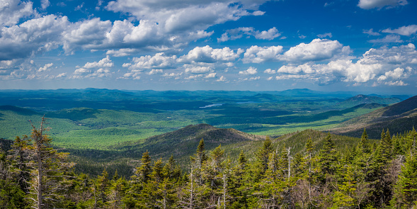 Panaroma of Adirondack Mountains as seen from Whiteface Mountain