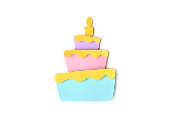 istock Birthday cake paper cut- isolated 543325718