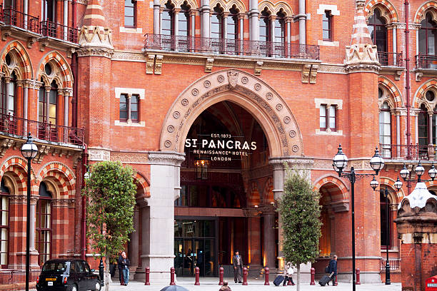 St. Pancras Hotel in London stock photo