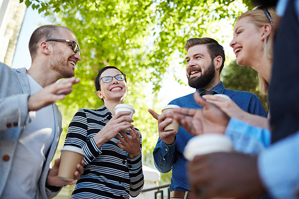 istock Sharing and discussing ideas at outdoor meeting 543326380