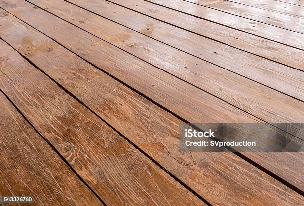 Floor On The Terrace Closeup Stock Photo - Download Image Now - Wood - Material, Table, Floorboard