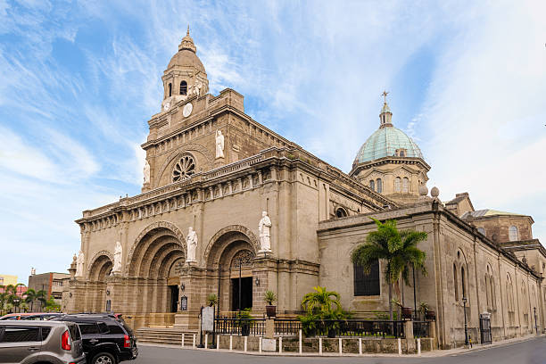 манила собор - manila cathedral стоковые фото и изображения