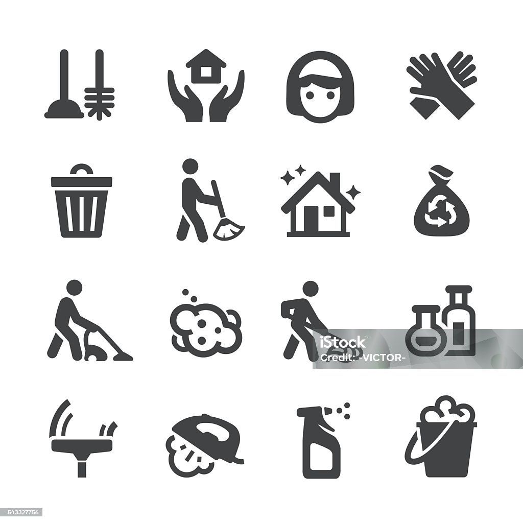 Cleaning Icons - Acme Series View All: Icon Symbol stock vector