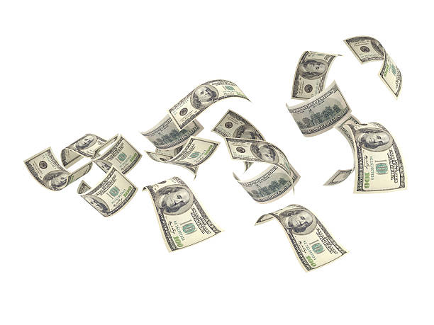 istock Flying money finance payment concept 543329740