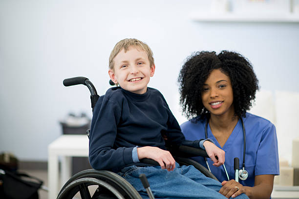 istock Young Boy with a Mental Disability in the Hospital 543330650