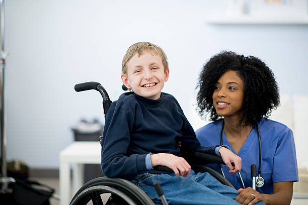 istock Happy Young Boy with Cerebral Palsy 543330700