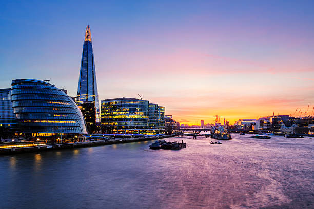 istock London city at sunset. 543333462