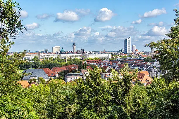 Skyline Leipzig in summertime