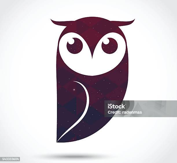 Owl Abstract Icon Isolated On White Stock Illustration - Download Image Now - Owl, Abstract, In Silhouette