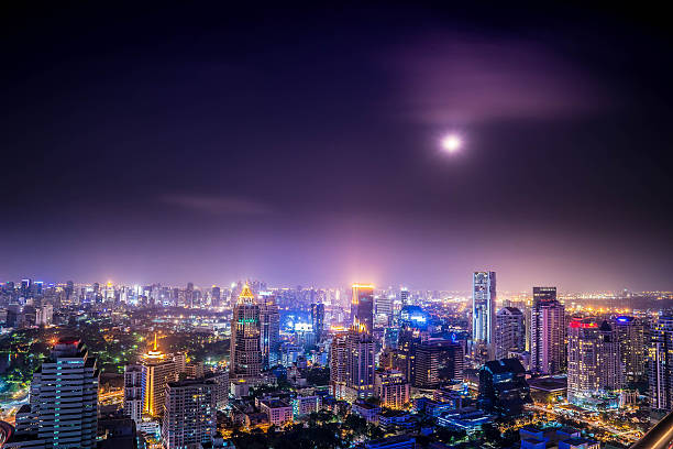 urban city view of cityscape on night view urban city view of cityscape on night view,lanscape photo johannesburg photos stock pictures, royalty-free photos & images