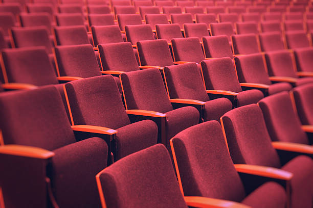 istock Movie theater red seats empty interior 543334148