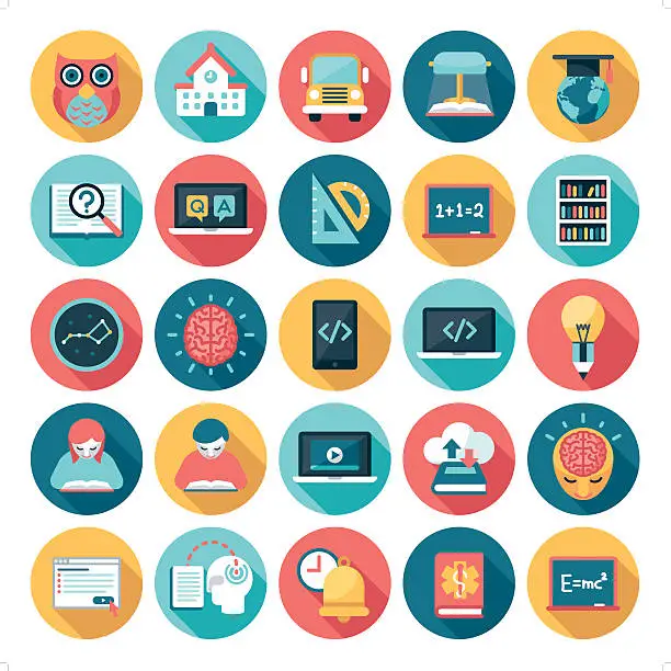 Vector illustration of education icons