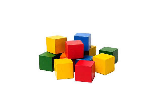 istock Wooden colorful building blocks. 543336744