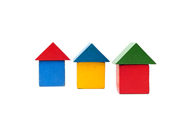 istock House made of old cubes. 543336764