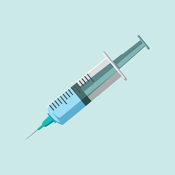 Syringe Vector illustration of syringe. surgical needle stock illustrations