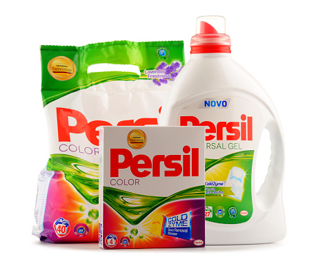 Poznan, Poland - June 24, 2016: Introduced by Henkel in 1907 Persil was the first commercially available \