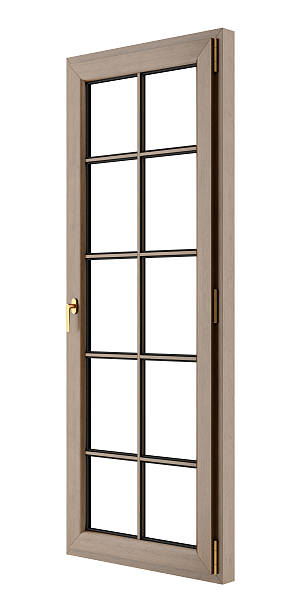 istock brown wooden window isolated on white background 543353628