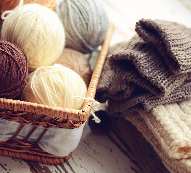 istock balls of wool in a basket 543354438