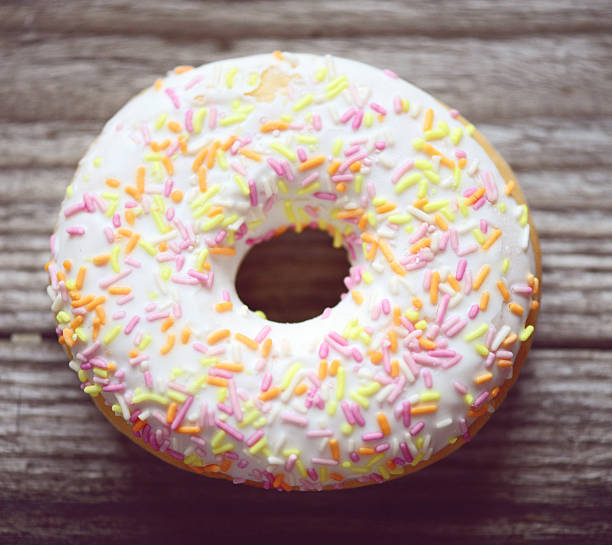 istock donut on a wooden background 543355002