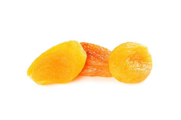 istock Dried apricots isolated on a white 543357586