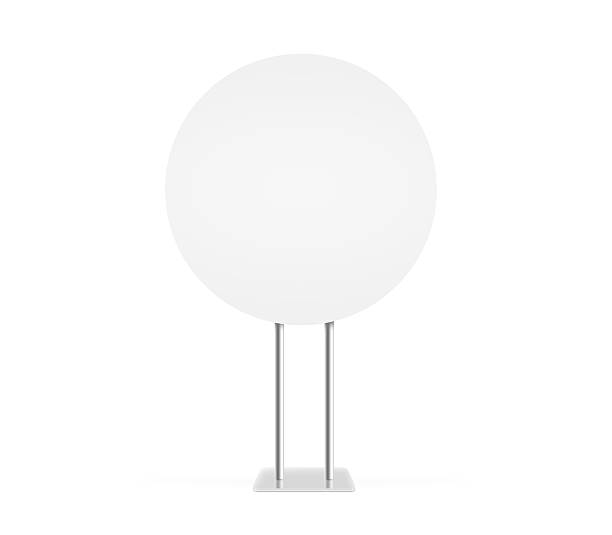 istock Round information board mock up stand isolated clipping path 543359472