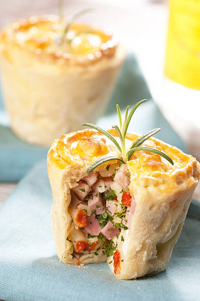 istock Salty muffin with ham 543361360