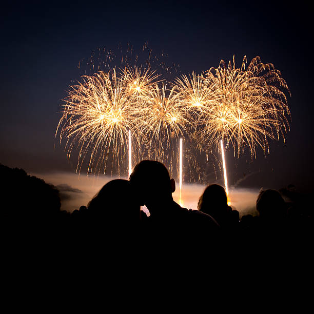 Love & Fireworks stock photo