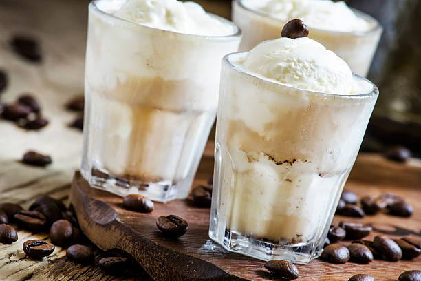 istock Summer dessert with coffee and ice cream 543362192