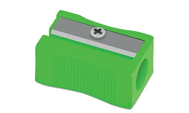 Vector illustration of Vector Sharpener Pencil green
